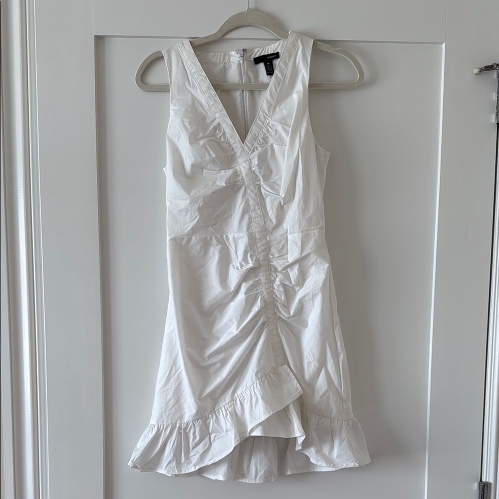 Aqua White Sleeveless Dress
